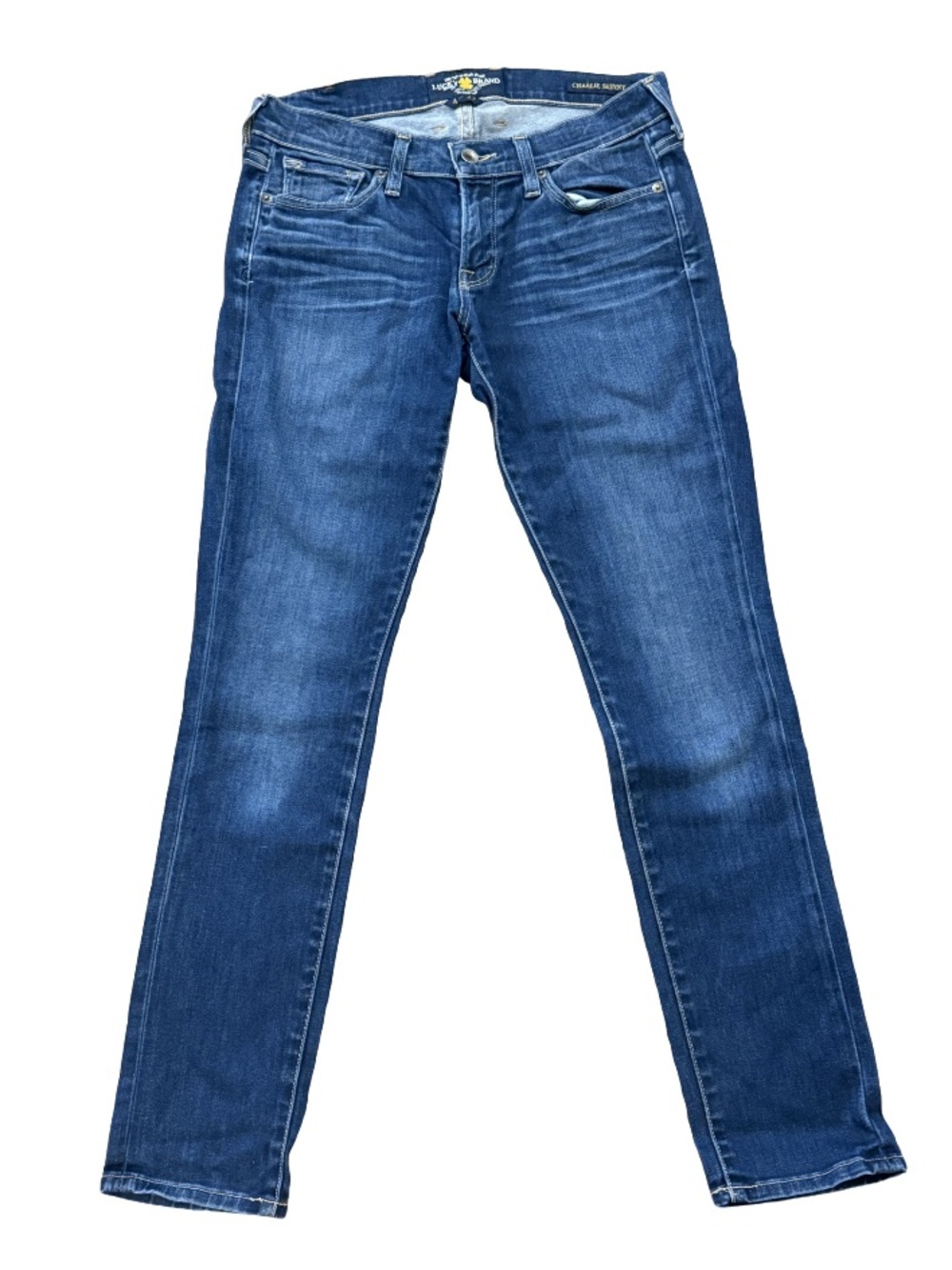 Lucky Brand Charlie Skinny Mid-Rise Medium Wash Stretch Jeans Size 4 27 Waist